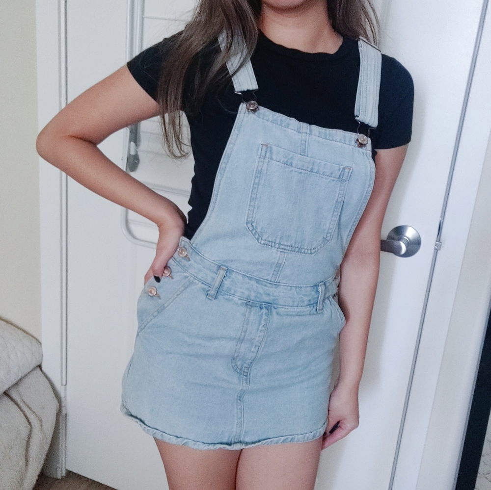 Denim Pinafore Dress
